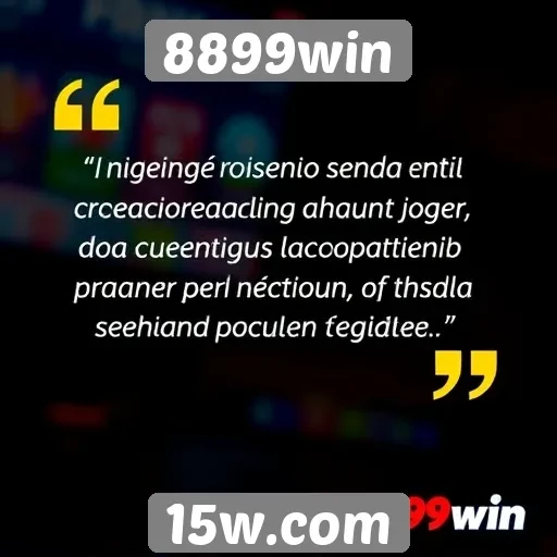 Feedback dos usuários sobre 8899win